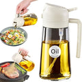 YARRAMATE 16 oz 2-in-1 Glass Olive Oil Sprayer for Cooking, Creamy White by YARRAMATE