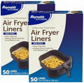 Reynolds Kitchens Air Fryer Liners Disposable, Unbleached Parchment Paper Sheets, 50 Count (Pack of 2) by ReynoldsConsumerProducts