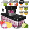 KEOUKE 8-in-1 Vegetable Chopper Mandoline Slicer with Container Hand Guard by KEOUKE