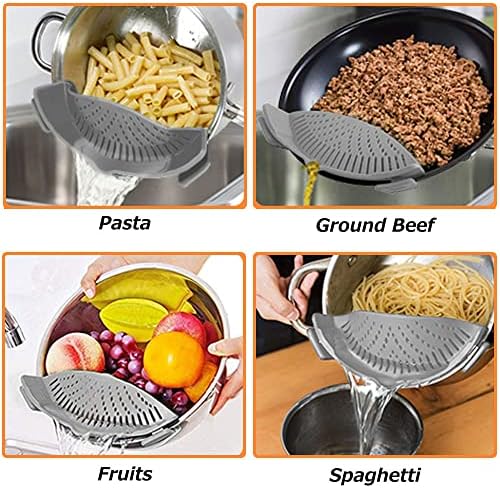 YEVIOR Clip on Strainer for All Pots Pan,Silicone Pasta Strainer - Image 6