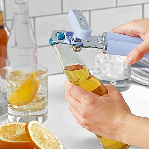KitchenAid Classic Multifunction Can Opener and Bottle Opener Easy to Use, Razor Sharp Stainless Steel Cutting Wheel, Soft Ergonomic Handles, Lavendar Cream - Image 5