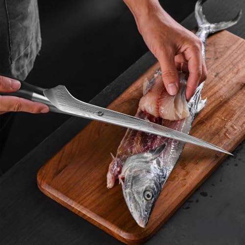 FINTISO Fillet Knife 7 Inch, Super Sharp Japanese Fish Boning Knife - Image 5