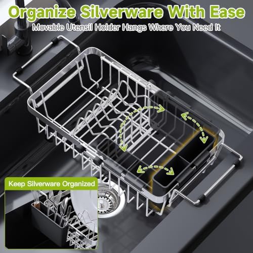 JASIWAY Mini Over the Sink Dish Drying Rack for Compact Apartment, RV - Image 7