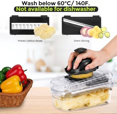 Yusshn Vegetable Chopper, 12-in-1 Food Veggie Chopper Cutter with Container - Image 5