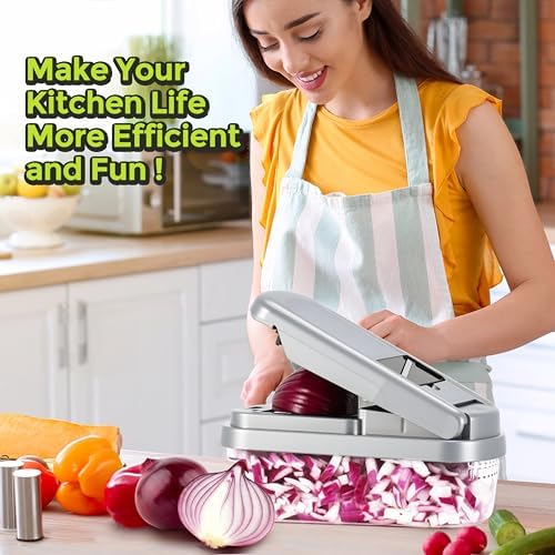 Yusshn Vegetable Chopper, 12-in-1 Food Veggie Chopper Cutter with Container - Image 2