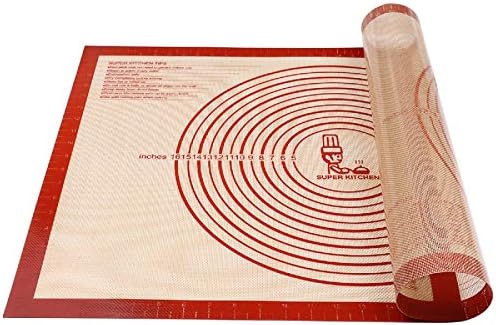 Non-slip Silicone Pastry Mat Extra Large Measurements 28''x 20'' Baking Mat by FolksySuperKitchen
