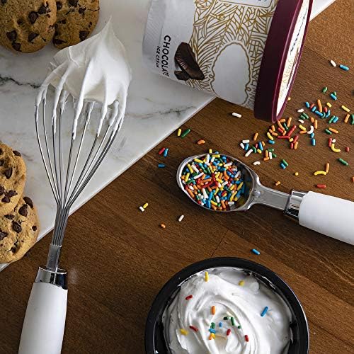 COOK WITH COLOR Kitchen Gadget Set Stainless Steel Utensils with Soft Touch Handles, 7 Pieces, Stainless Steel White - Image 4
