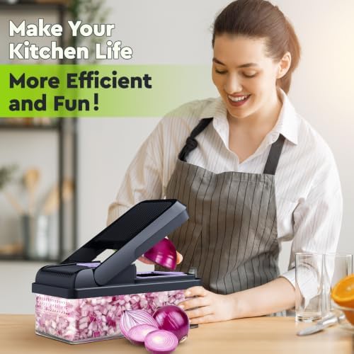 MealHelper 12-in-1 Vegetable Chopper, Food Veggie Chopper With Container - Image 7