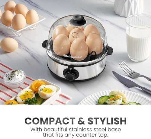 Elite Gourmet 7-Egg Egg Boiler & Cooker, Poacher/Omelet Maker, BPA-Free - Image 5