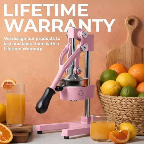 Zulay Kitchen Cast Iron Juicer, Orange Manual Juicer, Citrus Press, Rose - Image 6
