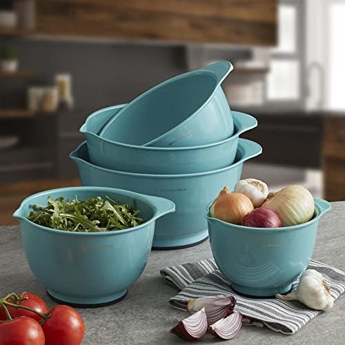 KitchenAid KE178OSAQA Classic Mixing Bowls, Set of 5,Aqua Sky 2 - Image 2