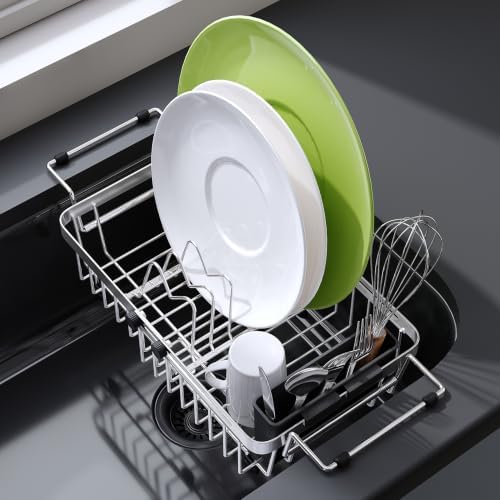 JASIWAY Mini Over the Sink Dish Drying Rack for Compact Apartment, RV by JASIWAY