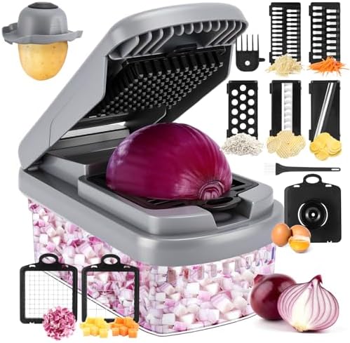 Yusshn Vegetable Chopper, 12-in-1 Food Veggie Chopper Cutter with Container by YUSSHN