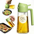 Pure Future 2-in-1 Olive Oil Sprayer for Cooking, Dispenser Bottle (Green) by PureFuture