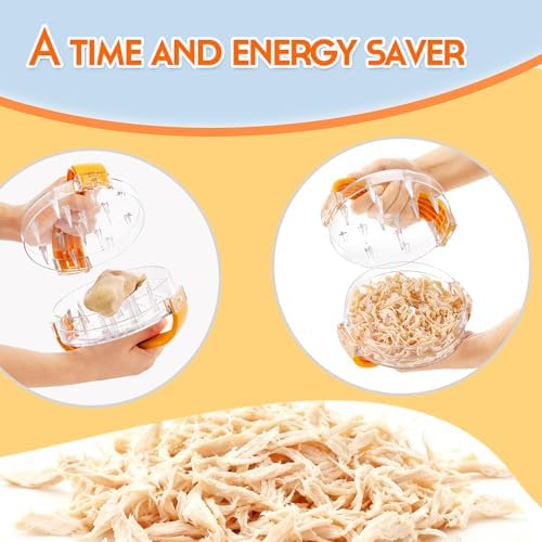 NonSlip Chicken Shredder Tool Twist, Clear Meat Shredder - Image 5