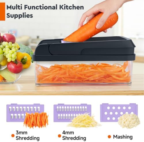 MealHelper 15-in-1 Vegetable Chopper, Food Veggie Chopper With Container - Image 6