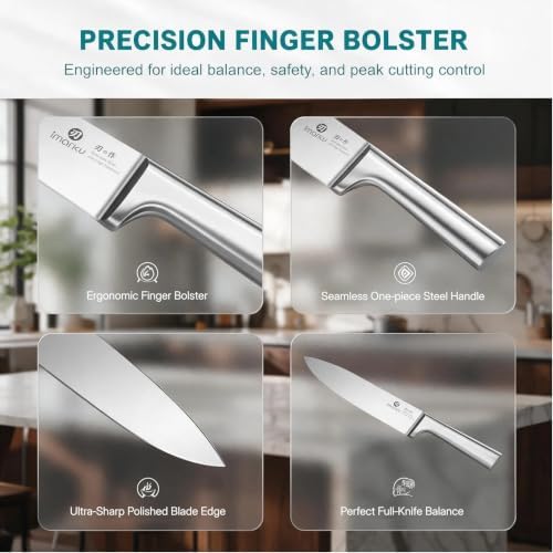 imarku 15-Piece Knife Block Set Built-in Sharpener - Image 6