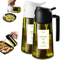 TrendPlain - Original 16oz/470ml Olive Oil Dispenser Bottle for Kitchen Gadgets and Air Fryer Accessories - Olive Oil Sprayer for Cooking w/Stickers - Black&White by TrendPlain