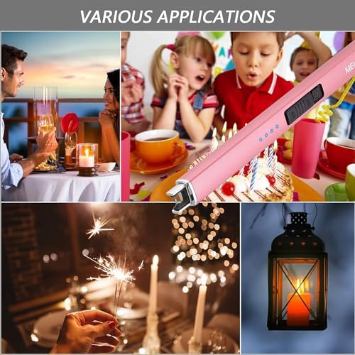 MEIRUBY 2 Pack Electric Candle Lighter, Christmas Stocking Stuffers Gifts for Women Mom Men Wife Sister, USB Arc Rechargeable Windproof Long Lighter for Candle BBQ Housewarming Birthday Gifts Idals - Image 7