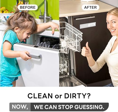 KitchenTour Dishwasher Magnet Clean Dirty Sign, Premium Stainless Steel - Image 2