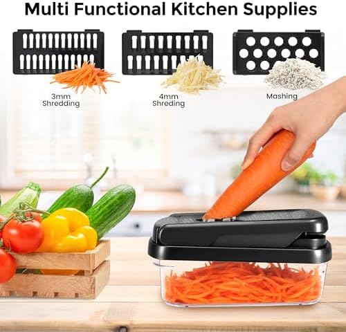 Yusshn Vegetable Chopper, 12-in-1 Food Veggie Chopper Cutter with Container - Image 4