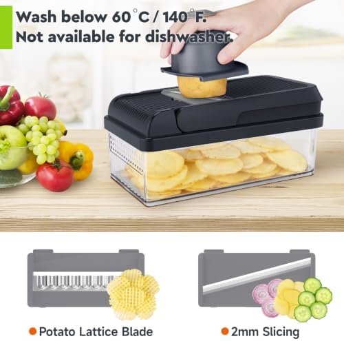 MealHelper 12-in-1 Vegetable Chopper, Food Veggie Chopper With Container - Image 3