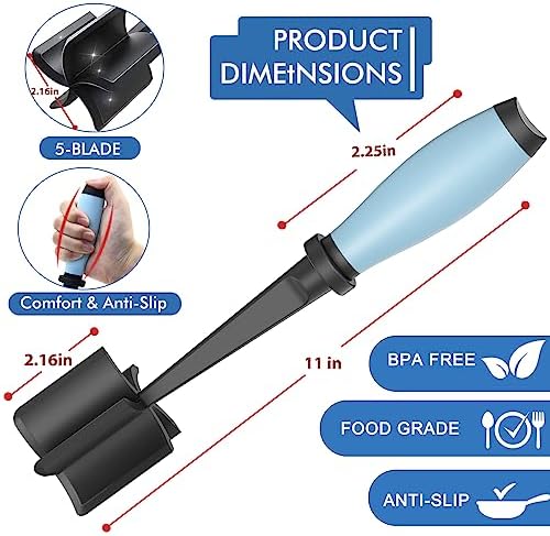 Upgrade Meat Chopper Hamburger Masher Ground Beef Smasher Utensil Mix Tool - Image 7