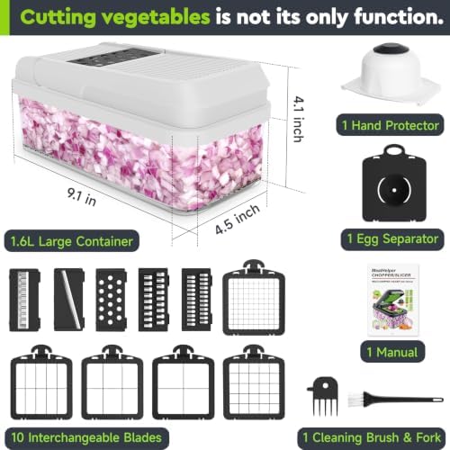 MealHelper 15-in-1 Vegetable Chopper, Food Veggie Chopper With Container - Image 2