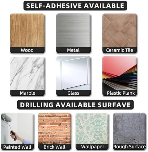 Paper Towel Holder Under Cabinet, Self-Adhesive or Drilling, White - Image 6