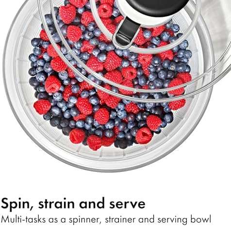 OXO Good Grips 6.22 Qt Salad Spinner, Vegetable Washer with Bowl & Strainer - Image 6