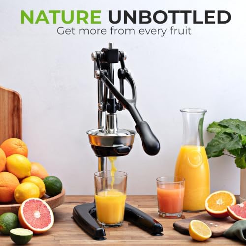 Zulay Kitchen Cast Iron Juicer 9 in 1 Metal Presser, Citrus Squeezer, Black - Image 6