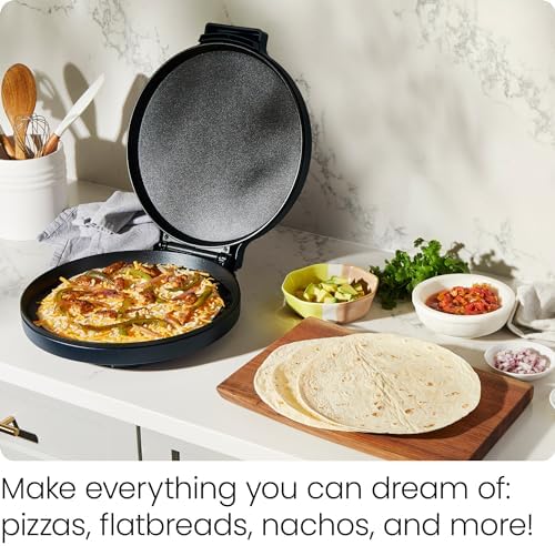 Chefman Everything Maker & Pizza Oven – 1440W Countertop Electric Pizza Maker with 12” Nonstick Cooking Plates, Plus Makes Quesadillas, Omelettes and More, with Indicator Lights and Vertical Storage - Image 2