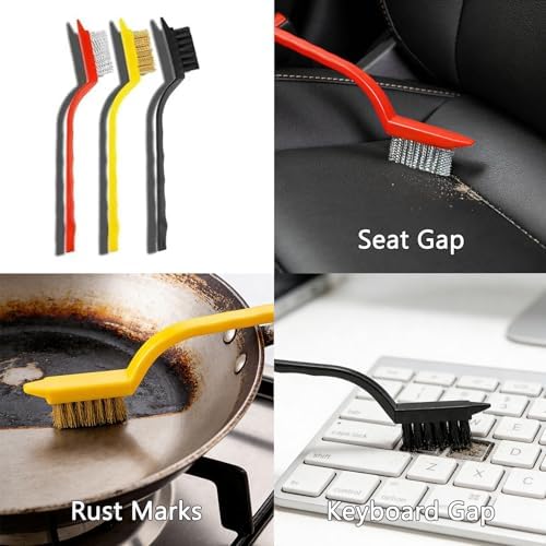 Crevice Cleaning Brush 12-Pack - Heavy Duty Hard Bristle Gap Brush for Deep Cleaning - Ultra-Thin Window Track Cleaning Tool for Shower Grout, Sliding Doors, Baseboards & Auto Detailing - Image 6