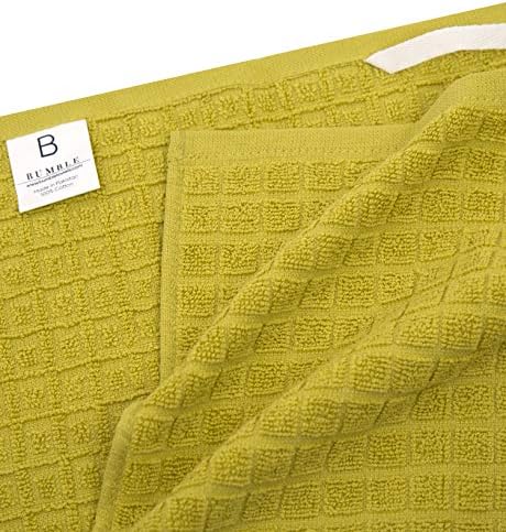 Premium Kitchen Towels 6 Pack 100% Cotton, 20"x28" Dish Towels Lime Check - Image 4