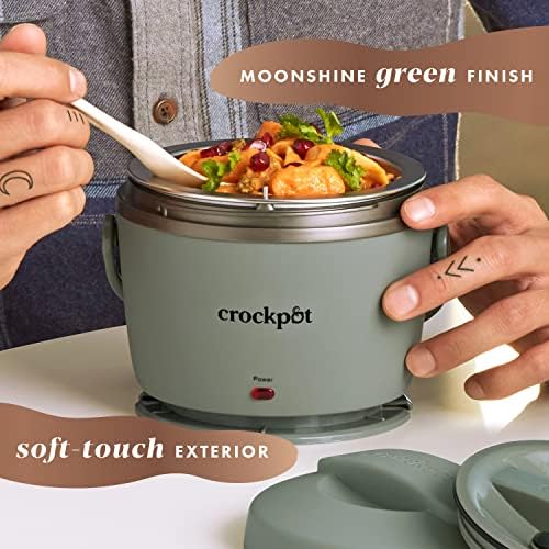 Crock-Pot Portable Electric Lunch Box 20-Ounce Food Warmer Moonshine Green | Ideal for Travel On-the-Go | Keeps Food Spill-Free Warm & Tasty (Pack of 4) - Image 5