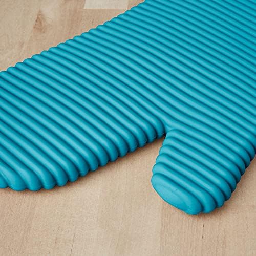 KITCHENAID Ribbed Soft Silicone Oven Mitt 2-Pack Set, 7.5"x13", Ocean Drive - Image 4