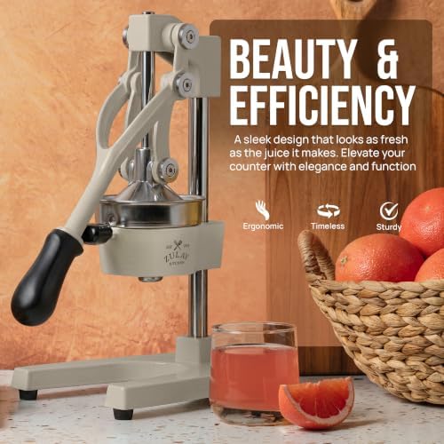 Zulay Kitchen Cast Iron Juicer, Orange Manual Juicer, Citrus Press, Gray - Image 7