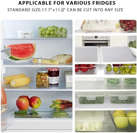 Aiosscd 15PCS Shelf Mats Refrigerator Liners Washable Refrigerator Pads Fridge Mats Drawer Placemats Home Kitchen Gadgets Accessories Organization for Top Freezer(White) - Image 5
