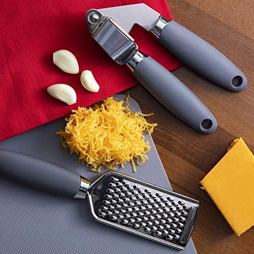 COOK WITH COLOR Kitchen Gadget Set Stainless Steel Utensils with Soft Touch Handles, 7 Pieces, Stainless Steel Grey - Image 6