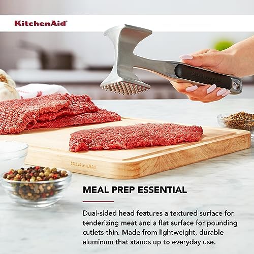 KitchenAid Gourmet Multi Sided Meat Tenderizer for Pounding Meats, Nuts, Shellfish, ect, Hang Hole for Easy Storage, Hand Wash, One Size, Black (Pack of 12) - Image 4