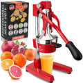 Zulay Kitchen Cast Iron Juicer, Orange Manual Juicer, Citrus Press, Red by ZulayKitchen