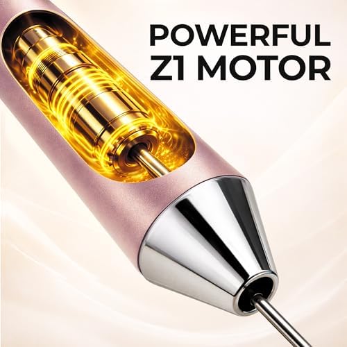 Zulay Kitchen Rechargeable Milk Frother Handheld - Frother Wand, Drink Mixer, Electric Whisk Frother, for Cappuccinos, Matcha & Protein Powder - Ultra Metal 4 Whisk, 1800mAh Pink - Image 5