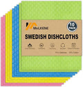 MoLKENE Swedish Dishcloths for Kitchen, 10 Pack Cellulose Sponge Cloths by MoLKENE