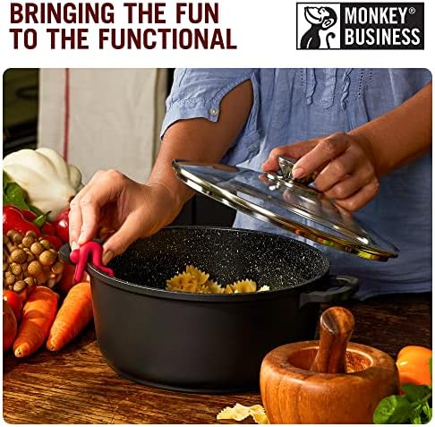 Lid Sid: Pot Lid Lifter | Pot Lid Holder that Keeps Pot from Boiling over | Helpful Kitchen Gadget to Reduce Soups and Stews | Cool Kitchen Gadgets & Cute Kitchen Accessories | by Monkey Business - Image 3