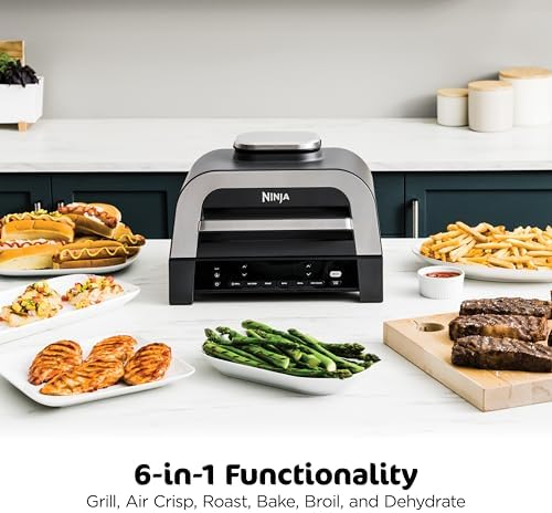 Ninja® Foodi® Smart XL 6-in-1 Indoor Grill & Air Fryer, Black/Silver, DG551 - Image 2