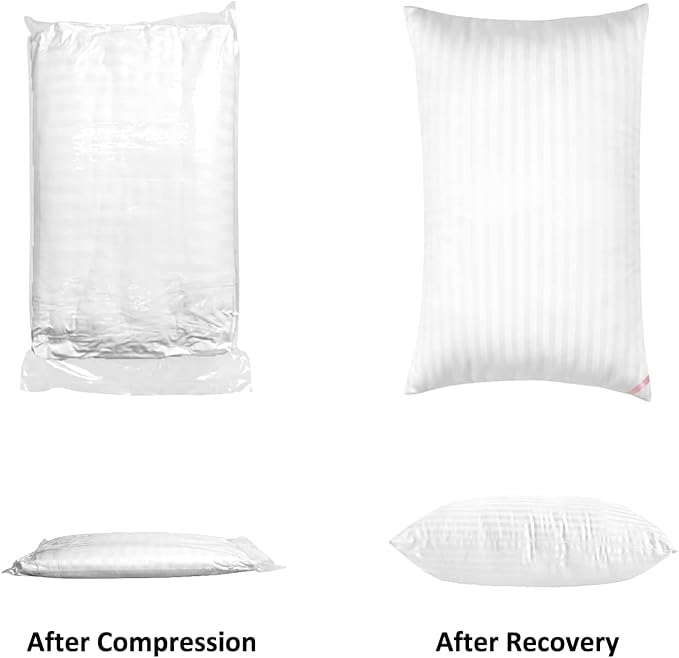 EIUE Hotel Collection Bed Pillows Queen Size - Breathable Cotton Cover 2 Pack