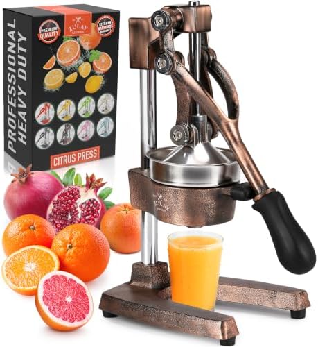 Zulay Kitchen Cast Iron Juicer, Orange Manual Juicer, Citrus Press, Copper by ZulayKitchen