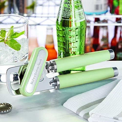 KitchenAid Classic Multifunction Can Opener and Bottle Opener Easy to Use, Razor Sharp Stainless Steel Cutting Wheel, Soft Ergonomic Handles, Pistachio, 8.34-Inch (Pack of 12) - Image 6
