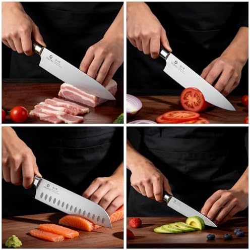 imarku 3 Pieces Knife Set, Japanese High Carbon Stainless Steel Chef Knives - Image 4
