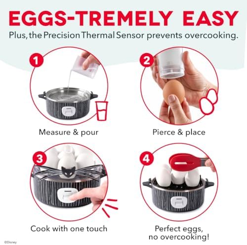 Disney | Dash Jack Skellington Rapid Egg Cooker, 7 Egg Capacity, Black - Image 6